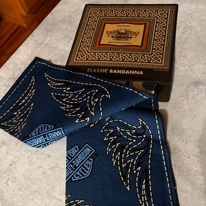 Harley Davidson Bandana- Blue and gold